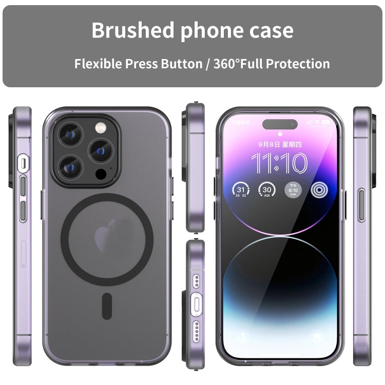 For iPhone 16 Pro Max MagSafe Frosted Translucent TPU + PC Full Coverage Phone Case(Black) - iPhone 16 Pro Max Cases by PMC Jewellery | Online Shopping South Africa | PMC Jewellery | Buy Now Pay Later Mobicred