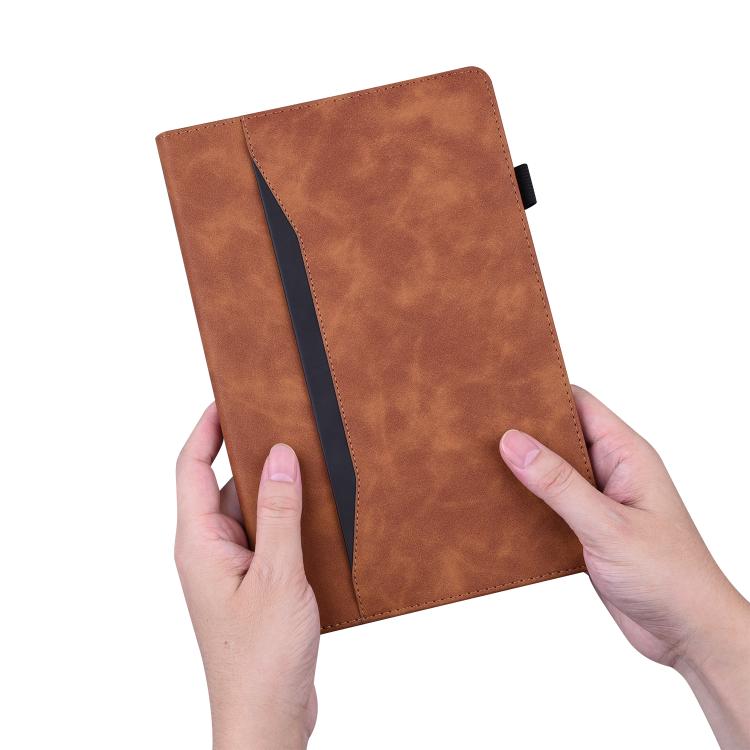 For Honor Pad V9 Splicing Shockproof Leather Tablet Case(Brown) - Honor by PMC TechLife | Online Shopping South Africa | PMC TechLife | Buy Now Pay Later Mobicred