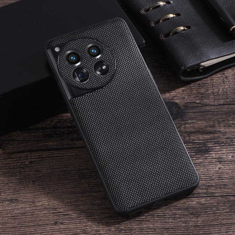 For OnePlus 12 Nylon Cloth Texture +TPU Phone Case(Black) - OnePlus Cases by PMC TechLife | Online Shopping South Africa | PMC TechLife
