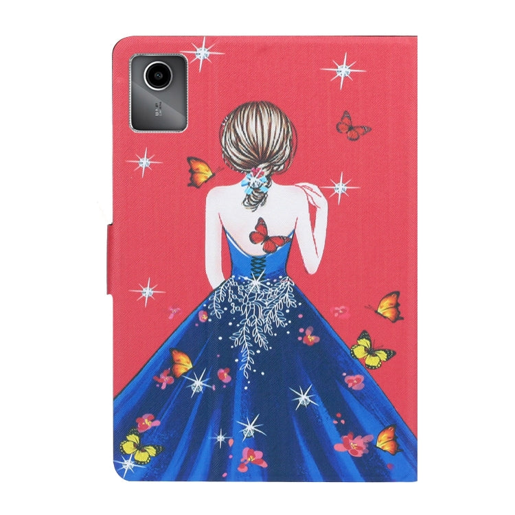 For Lenovo Tab M11/ Xiaoxin Pad 11 2024 Voltage Coloured Drawing Smart Leather Tablet Case(Girl Back) - Lenovo by PMC Jewellery | Online Shopping South Africa | PMC Jewellery | Buy Now Pay Later Mobicred