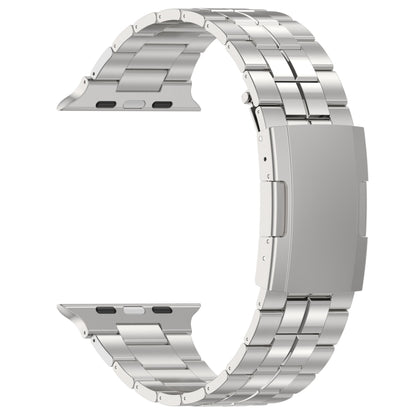 For Apple Watch SE 44mm Tortoise Buckle Titanium Steel Watch Band(Silver) - Watch Bands by PMC Jewellery | Online Shopping South Africa | PMC Jewellery