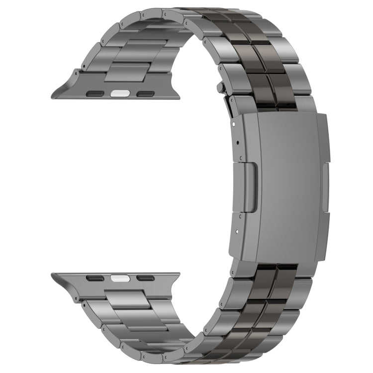 For Apple Watch Series 6 44mm Tortoise Buckle Titanium Steel Watch Band(Grey) - Watch Bands by PMC Jewellery | Online Shopping South Africa | PMC Jewellery