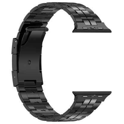 For Apple Watch Series 2 42mm Tortoise Buckle Titanium Steel Watch Band(Black) - Watch Bands by PMC Jewellery | Online Shopping South Africa | PMC Jewellery