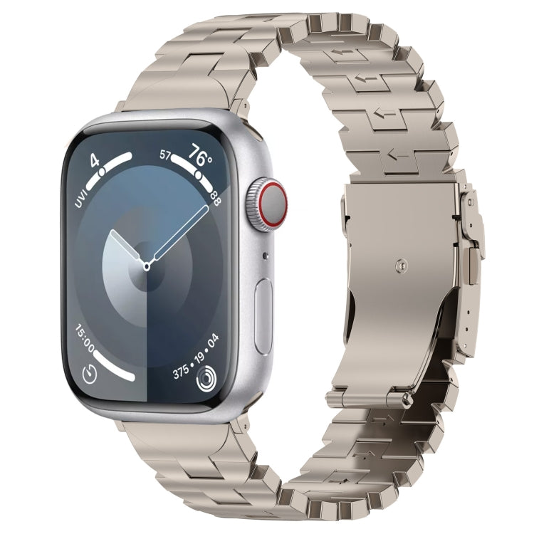 For Apple Watch Series 9 45mm Butterfly Type Titanium Steel Watch Band(Titanium) - Watch Bands by PMC Jewellery | Online Shopping South Africa | PMC Jewellery