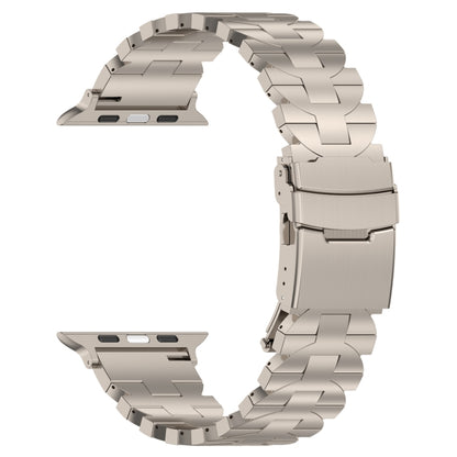 For Apple Watch Series 5 44mm Butterfly Type Titanium Steel Watch Band(Titanium) - Watch Bands by PMC Jewellery | Online Shopping South Africa | PMC Jewellery