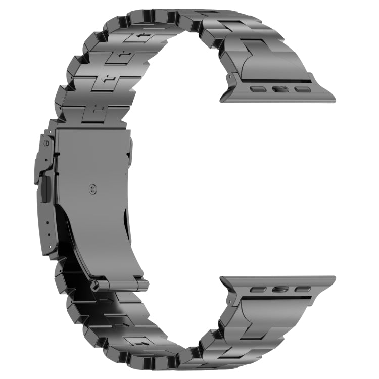 For Apple Watch 38mm Butterfly Type Titanium Steel Watch Band(Grey) - Watch Bands by PMC TechLife | Online Shopping South Africa | PMC TechLife