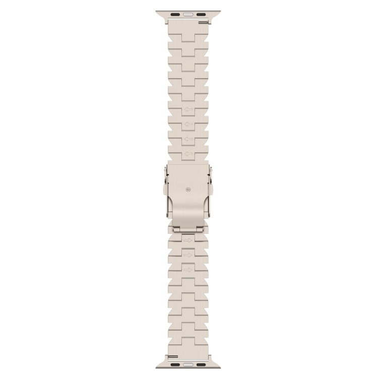 For Apple Watch SE 2022 40mm Butterfly Type Titanium Steel Watch Band(Silver) - Watch Bands by PMC Jewellery | Online Shopping South Africa | PMC Jewellery