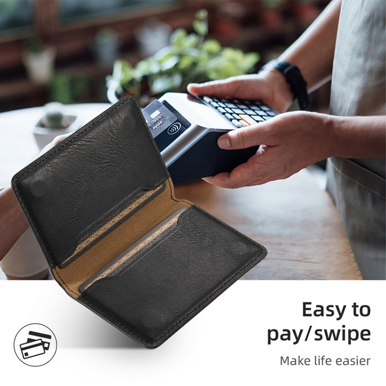 For iPhone 16 Pro Max Denior Cowhide Texture Leather MagSafe Detachable Wallet Phone Case(Black) - iPhone 16 Pro Max Cases by Denior | Online Shopping South Africa | PMC TechLife | Buy Now Pay Later Mobicred