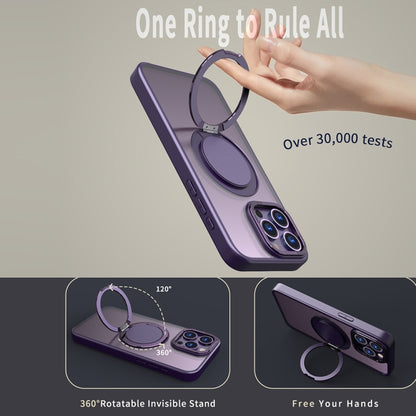 For iPhone 13 Pro Max 360-degree Rotating MagSafe Magnetic Holder Phone Case(Purple) - iPhone 13 Pro Max Cases by PMC Jewellery | Online Shopping South Africa | PMC Jewellery