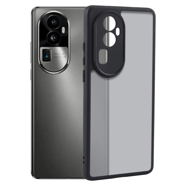 For OPPO Reno10 Pro+ Fine Pore Matte Black TPU + PC Phone Case - OPPO Cases by PMC Jewellery | Online Shopping South Africa | PMC Jewellery | Buy Now Pay Later Mobicred