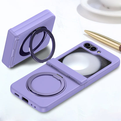 For Samsung Galaxy Z Flip5 5G 360 Degree Stand MagSafe Magnetic All-inclusive Phone Case(Purple) - Galaxy Z Flip5 Cases by PMC Jewellery | Online Shopping South Africa | PMC Jewellery