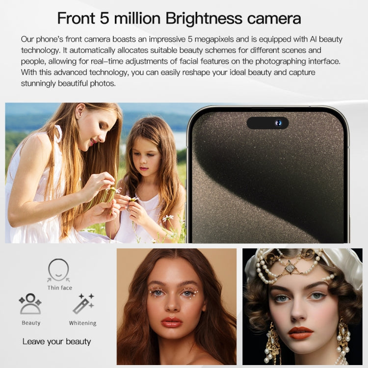 i15ProMax / L015A, 3GB+64GB, 6.61 inch Face Identification Android 8.1 MTK6753 Octa Core 1.5GHz, Network: 4G, AI GPT4, Dual SIM(Titanium Black) -  by PMC Jewellery | Online Shopping South Africa | PMC Jewellery