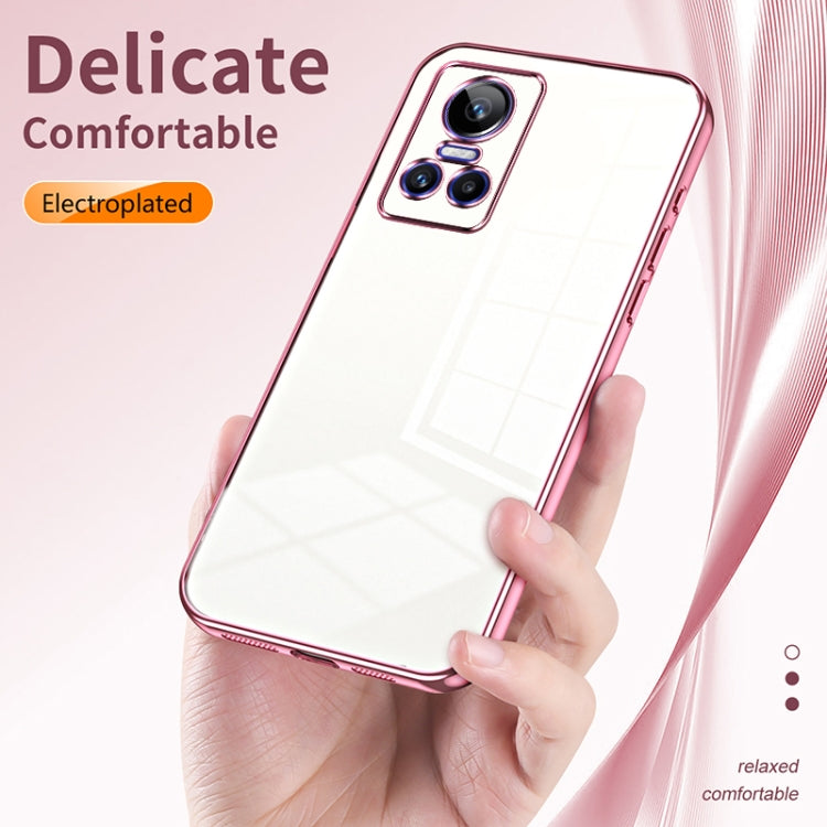 For Realme GT Neo 3 Transparent Plating Fine Hole Phone Case(Gold) - Realme Cases by PMC Jewellery | Online Shopping South Africa | PMC Jewellery