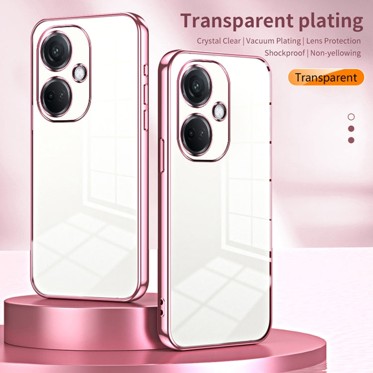 For OPPO K11 Transparent Plating Fine Hole Phone Case(Gold) - OPPO Cases by PMC Jewellery | Online Shopping South Africa | PMC Jewellery | Buy Now Pay Later Mobicred