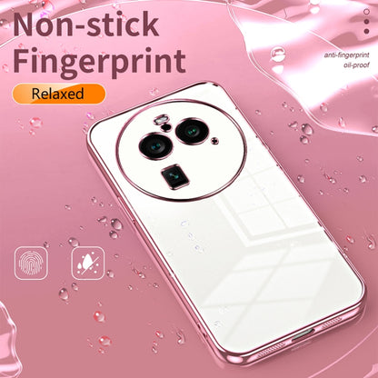 For OPPO Find X6 Pro Transparent Plating Fine Hole Phone Case(Transparent) - OPPO Cases by PMC Jewellery | Online Shopping South Africa | PMC Jewellery | Buy Now Pay Later Mobicred