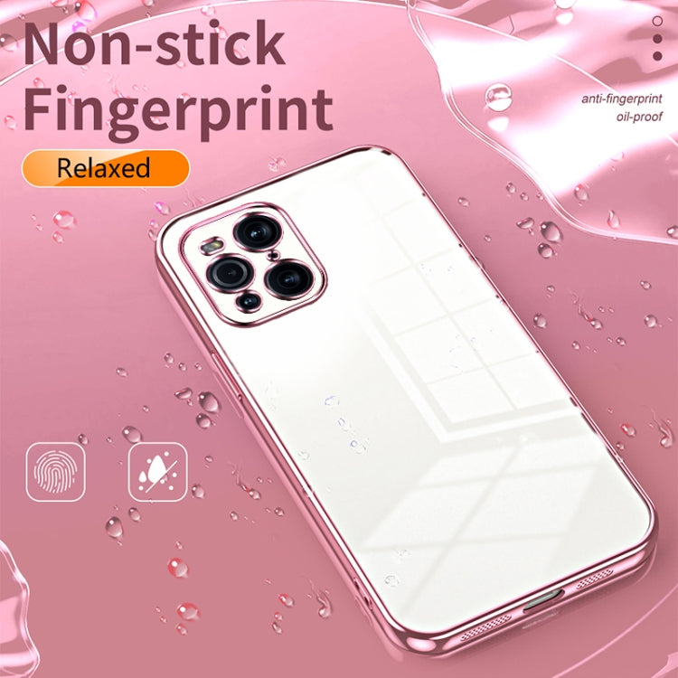 For OPPO Find X3 / Find X3 Pro Transparent Plating Fine Hole Phone Case(Purple) - OPPO Cases by PMC Jewellery | Online Shopping South Africa | PMC Jewellery | Buy Now Pay Later Mobicred