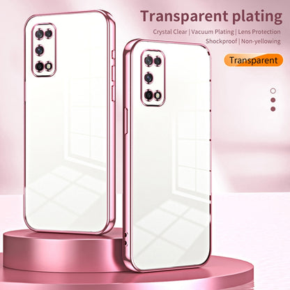 For OPPO K7x / Realme V5 5G Transparent Plating Fine Hole Phone Case(Silver) - OPPO Cases by PMC Jewellery | Online Shopping South Africa | PMC Jewellery | Buy Now Pay Later Mobicred