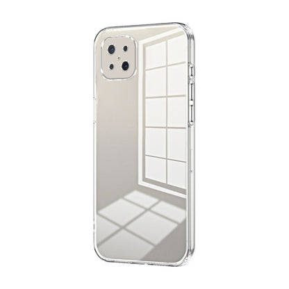 For OPPO A92s / Reno4 Z 5G Transparent Plating Fine Hole Phone Case(Transparent) - OPPO Cases by PMC Jewellery | Online Shopping South Africa | PMC Jewellery | Buy Now Pay Later Mobicred