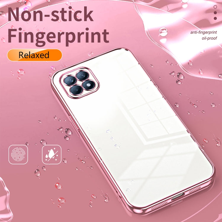 For OPPO Reno4 SE Transparent Plating Fine Hole Phone Case(Purple) - OPPO Cases by PMC Jewellery | Online Shopping South Africa | PMC Jewellery | Buy Now Pay Later Mobicred