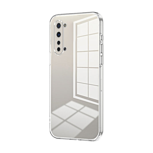 For OPPO Reno3 5G / Find X2 Lite Transparent Plating Fine Hole Phone Case(Transparent) - OPPO Cases by PMC Jewellery | Online Shopping South Africa | PMC Jewellery | Buy Now Pay Later Mobicred