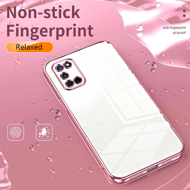 For OPPO A52 / A72 / A92 Transparent Plating Fine Hole Phone Case(Purple) - OPPO Cases by PMC Jewellery | Online Shopping South Africa | PMC Jewellery | Buy Now Pay Later Mobicred