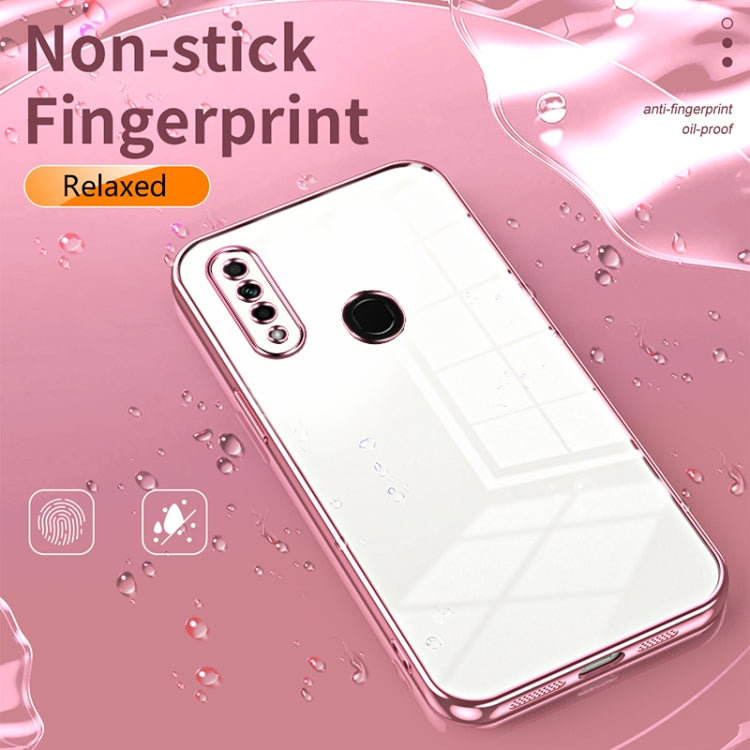 For OPPO A8 / A31 2020 Transparent Plating Fine Hole Phone Case(Gold) - OPPO Cases by PMC TechLife | Online Shopping South Africa | PMC TechLife | Buy Now Pay Later Mobicred