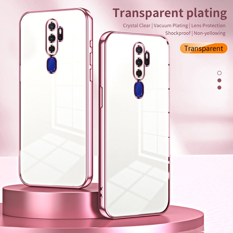 For OPPO A11x / A9 2020 Transparent Plating Fine Hole Phone Case(Silver) - OPPO Cases by PMC Jewellery | Online Shopping South Africa | PMC Jewellery | Buy Now Pay Later Mobicred