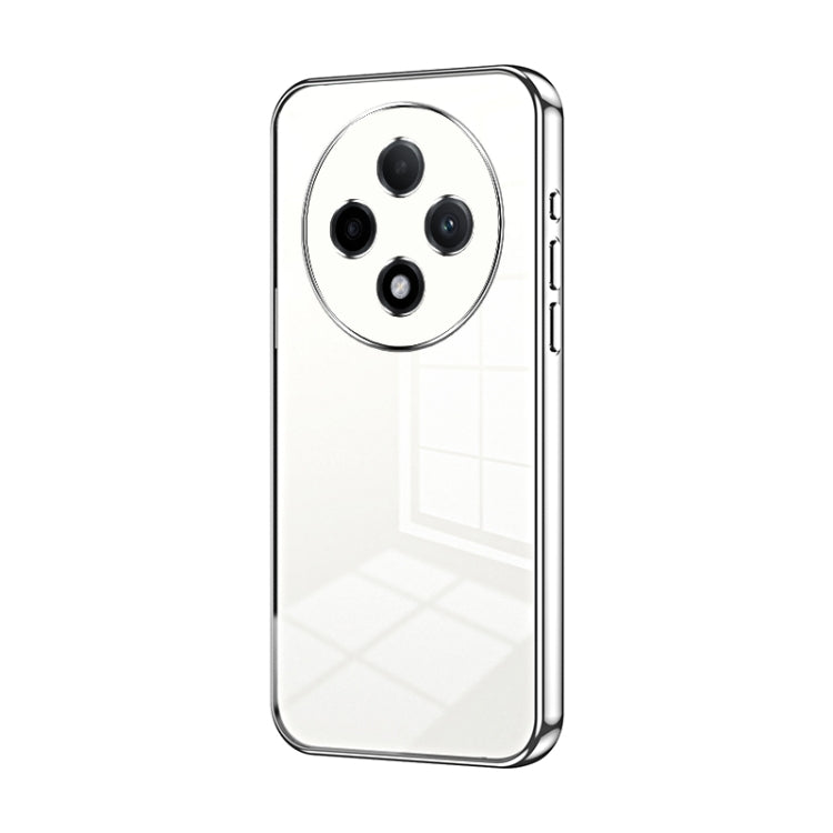 For OPPO A3 Pro Transparent Plating Fine Hole Phone Case(Silver) - OPPO Cases by PMC Jewellery | Online Shopping South Africa | PMC Jewellery | Buy Now Pay Later Mobicred