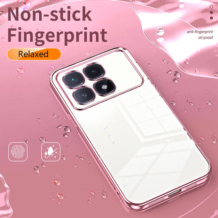 For Xiaomi Redmi K70 Ultra Transparent Plating Fine Hole Phone Case(Silver) - Xiaomi Cases by PMC Jewellery | Online Shopping South Africa | PMC Jewellery | Buy Now Pay Later Mobicred