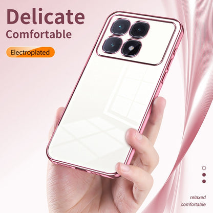 For Xiaomi Redmi K70 Ultra Transparent Plating Fine Hole Phone Case(Black) - Xiaomi Cases by PMC Jewellery | Online Shopping South Africa | PMC Jewellery | Buy Now Pay Later Mobicred