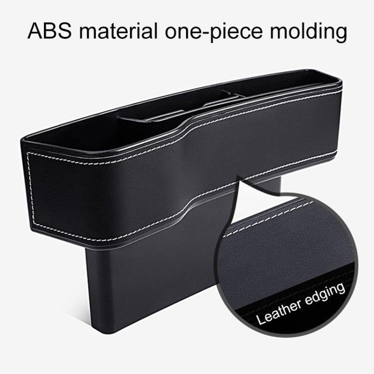 Car Multi-functional Console Box Cup Holder Seat Gap Side Storage Box, Leather Style, Color:Beige(Main Driver Seat) - free shipping - PMC TechLife - Order now!