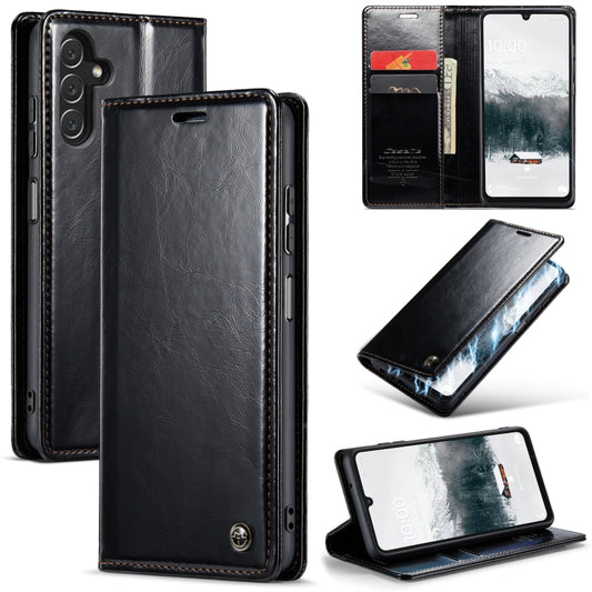 For Samsung Galaxy A15 CaseMe 003 Crazy Horse Texture Flip Leather Phone Case(Black) - Galaxy Phone Cases by CaseMe | Online Shopping South Africa | PMC Jewellery | Buy Now Pay Later Mobicred