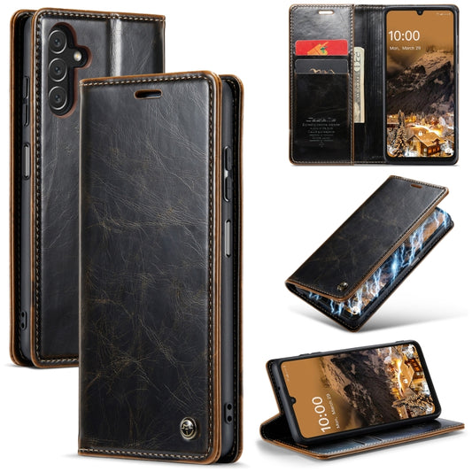 For Samsung Galaxy A15 CaseMe 003 Crazy Horse Texture Flip Leather Phone Case(Coffee) - Galaxy Phone Cases by CaseMe | Online Shopping South Africa | PMC Jewellery | Buy Now Pay Later Mobicred