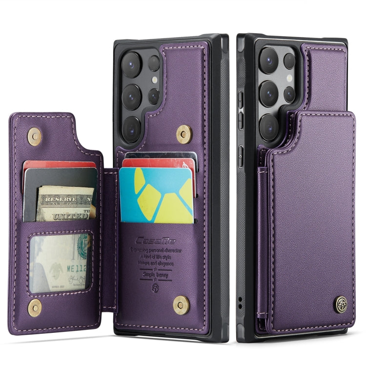 For Samsung Galaxy S24 Ultra 5G CaseMe C22 PC+TPU Business Style RFID Anti-theft Leather Phone Case(Purple) - Galaxy S24 Ultra 5G Cases by CaseMe | Online Shopping South Africa | PMC Jewellery | Buy Now Pay Later Mobicred