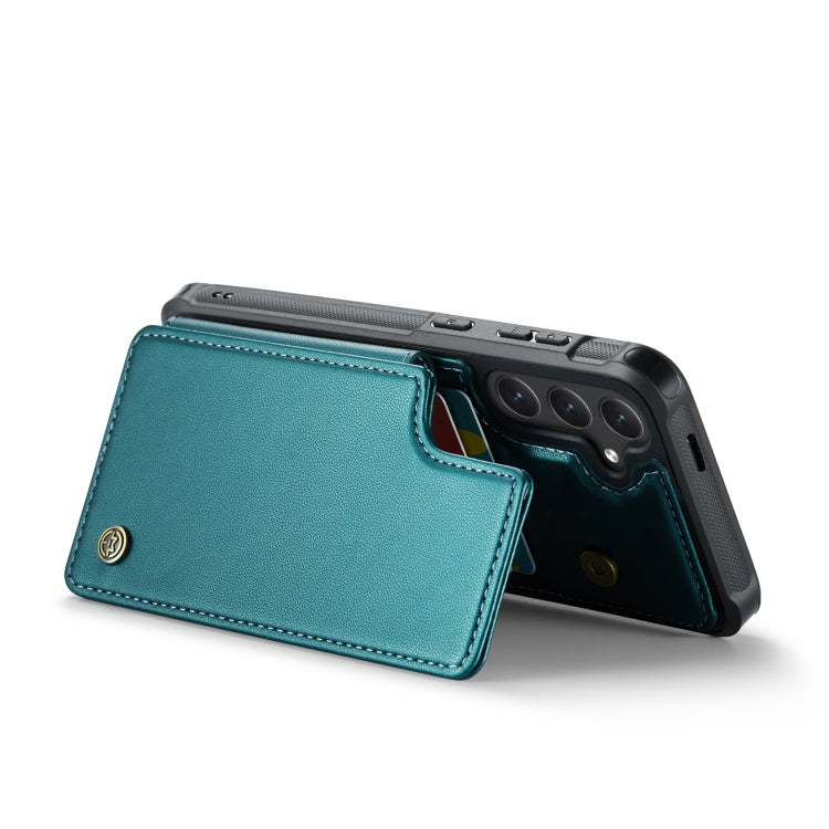 For Samsung Galaxy S24 5G CaseMe C22 PC+TPU Business Style RFID Anti-theft Leather Phone Case(Blue Green) - Galaxy S24 5G Cases by CaseMe | Online Shopping South Africa | PMC Jewellery | Buy Now Pay Later Mobicred