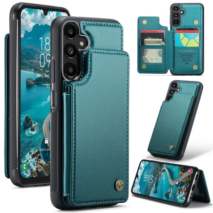 For Samsung Galaxy A25 4G CaseMe C22 PC+TPU Business Style RFID Anti-theft Leather Phone Case(Blue Green) - Galaxy Phone Cases by CaseMe | Online Shopping South Africa | PMC Jewellery | Buy Now Pay Later Mobicred