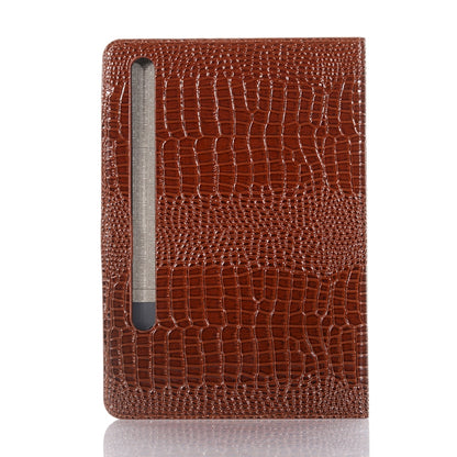 For Samsung Galaxy Tab S9 FE Crocodile Texture Leather Tablet Case(Brown) - Galaxy Tab S9 FE by PMC Jewellery | Online Shopping South Africa | PMC Jewellery | Buy Now Pay Later Mobicred