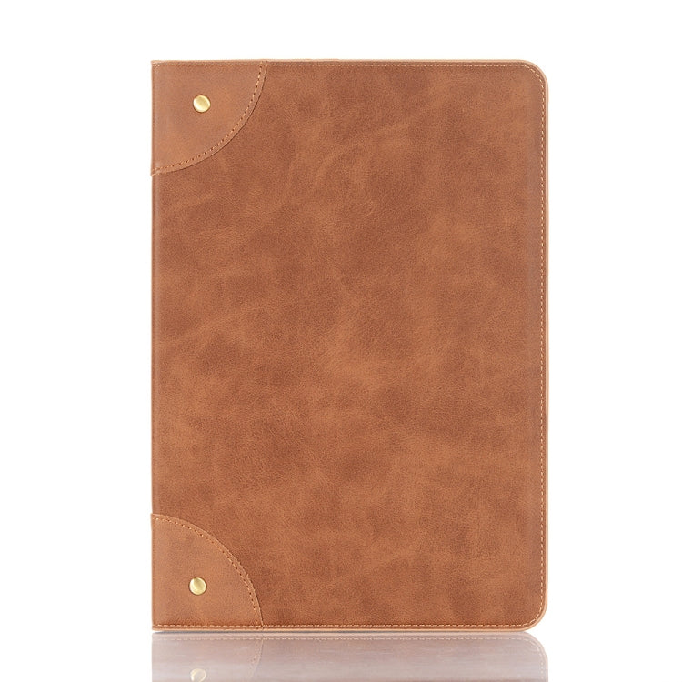 For Samsung Galaxy Tab S9 FE Retro Book Leather Tablet Case(Light Brown) - Galaxy Tab S9 FE by PMC Jewellery | Online Shopping South Africa | PMC Jewellery | Buy Now Pay Later Mobicred