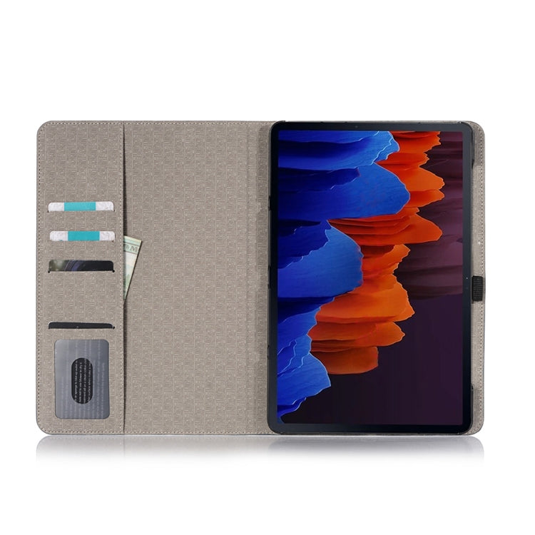 For Samsung Galaxy Tab S9 Cross Texture Stitching Leather Tablet Case(Dark Grey) - free shipping - PMC Jewellery - Order now!