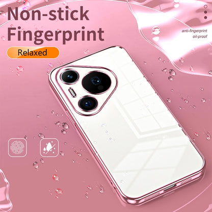 For Huawei Pura 70 Pro Transparent Plating Fine Hole Phone Case(Silver) - Huawei Cases by PMC Jewellery | Online Shopping South Africa | PMC Jewellery | Buy Now Pay Later Mobicred