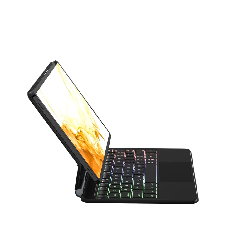 For Samsung Galaxy Tab S9 FE/S9/S8 M11P-B-S9 Magnetic Bluetooth Keyboard Leather Tablet Case(Black) - Samsung Keyboard by PMC Jewellery | Online Shopping South Africa | PMC Jewellery