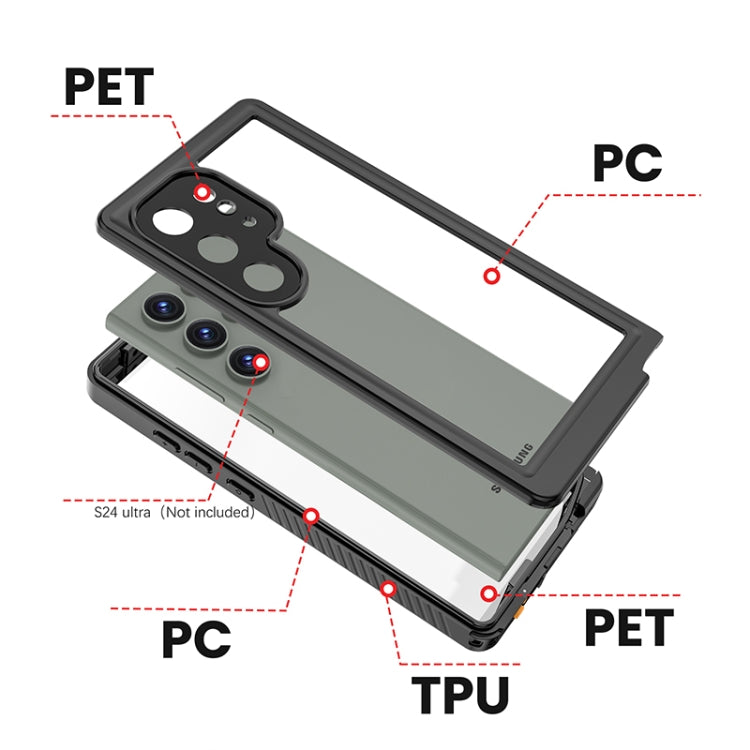 For Samsung Galaxy S24 Ultra 5G RedPepper IP68 Waterproof Phone Case(Black) - Galaxy S24 Ultra 5G Cases by RedPepper | Online Shopping South Africa | PMC Jewellery | Buy Now Pay Later Mobicred