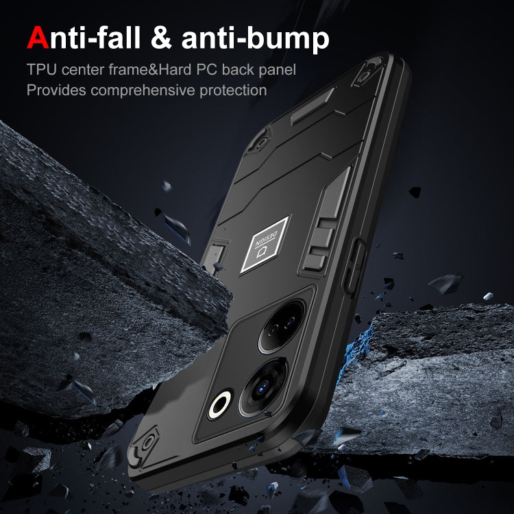 For Tecno Camon 20 Pro 4G 2 in 1 Shockproof Phone Case(Black) - Tecno Cases by PMC TechLife | Online Shopping South Africa | PMC TechLife | Buy Now Pay Later Mobicred
