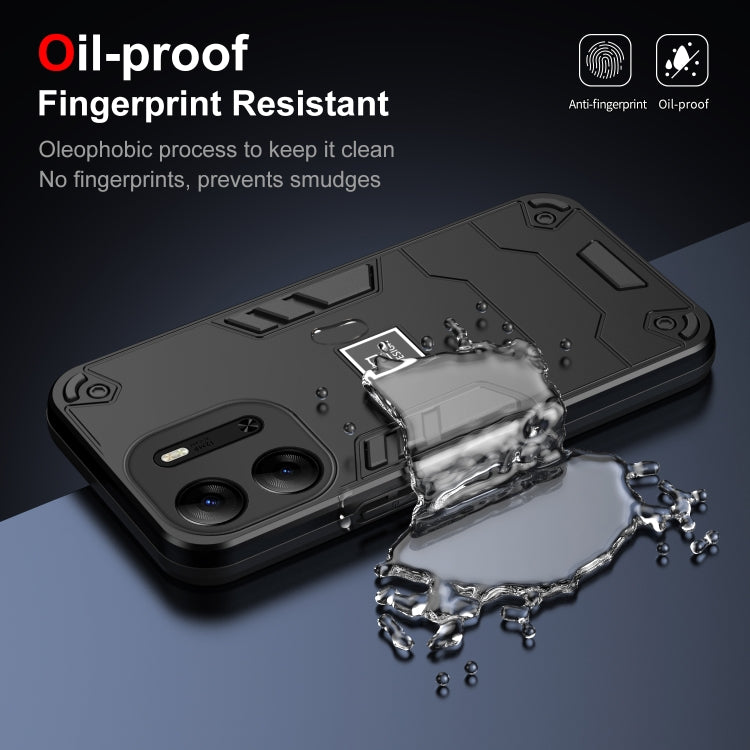 For Tecno Pop 7 Pro 2 in 1 Shockproof Phone Case(Black) - Tecno Cases by PMC TechLife | Online Shopping South Africa | PMC TechLife | Buy Now Pay Later Mobicred