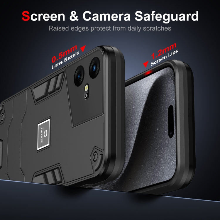 For Tecno Pova Neo 3 2 in 1 Shockproof Phone Case(Black) - free shipping - PMC TechLife - Order now!