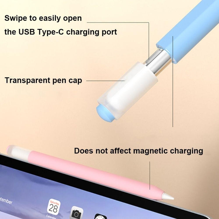 For Apple Pencil (USB-C) Jelly Silicone Stylus Pen Protective Cover(Sky Blue) - Pencil Accessories by PMC Jewellery | Online Shopping South Africa | PMC Jewellery | Buy Now Pay Later Mobicred