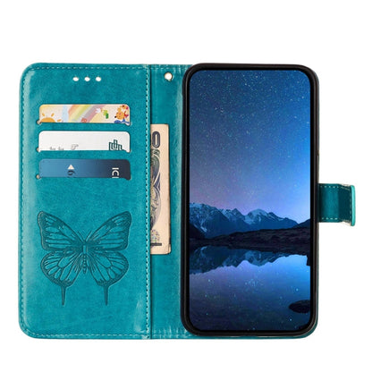 For Xiaomi Redmi K70 / K70 Pro Embossed Butterfly Leather Phone Case(Blue) - K70 Cases by PMC Jewellery | Online Shopping South Africa | PMC Jewellery | Buy Now Pay Later Mobicred