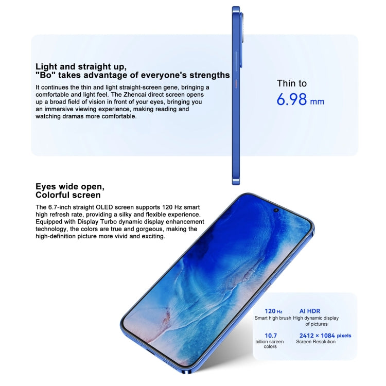 Huawei nova 12, 8GB+256GB, Screen Fingerprint Identification, 6.7 inch HarmonyOS 4.0 Octa Core, Network: 4G, NFC, OTG, Not Support Google Play(Blue) - Huawei Mate & P by Huawei | Online Shopping South Africa | PMC Jewellery