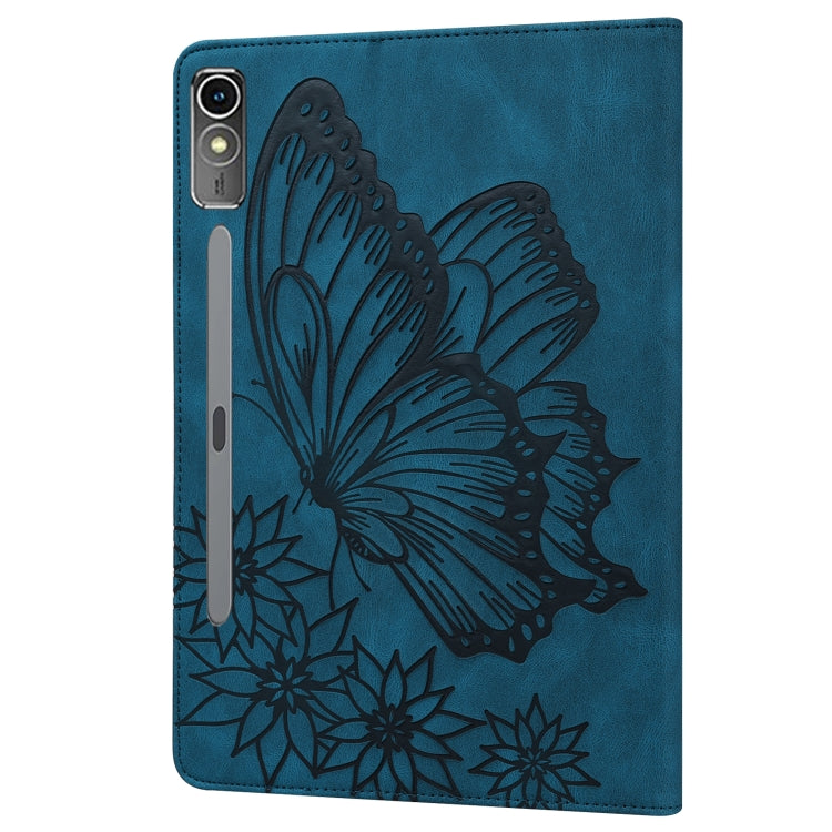 For Lenovo Tab P12 / Xiaoxin Pad Pro 12.7 Big Butterfly Embossed Leather Tablet Case(Blue) - Lenovo by PMC TechLife | Online Shopping South Africa | PMC TechLife | Buy Now Pay Later Mobicred