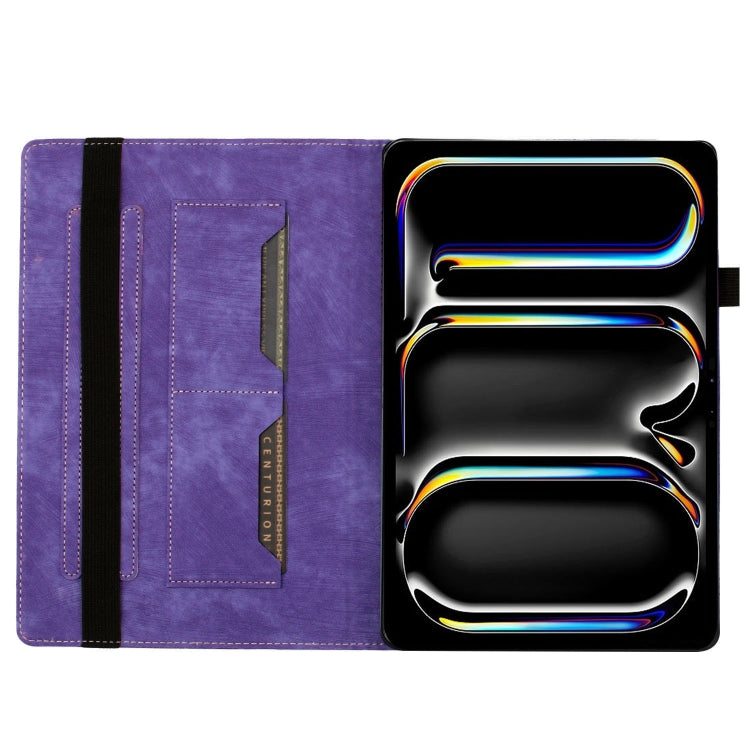 For iPad Pro 11 2024 Butterfly Cat Embossing Leather Tablet Case(Purple) - iPad Pro 11 2024 Cases by PMC TechLife | Online Shopping South Africa | PMC TechLife | Buy Now Pay Later Mobicred